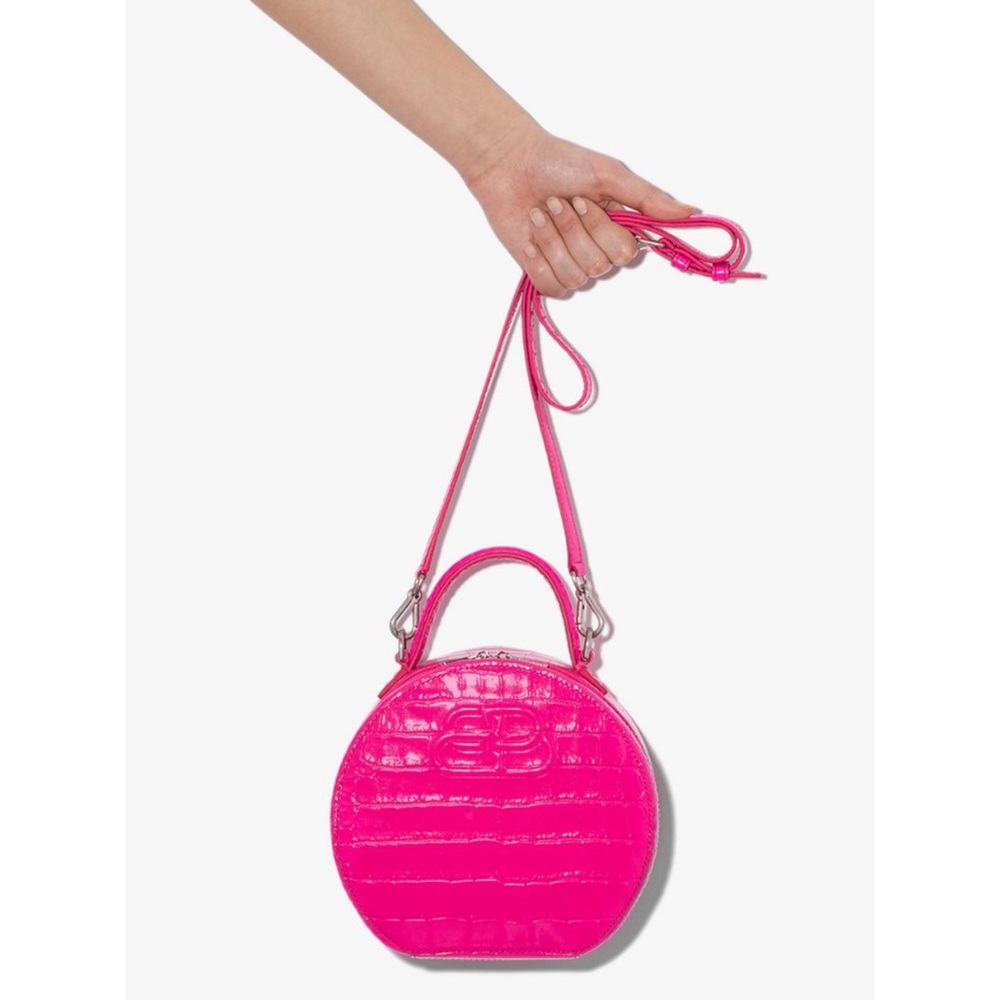 Balenciaga Vanity Round Croc Embossed Bag NWT - Picture 8 of 13